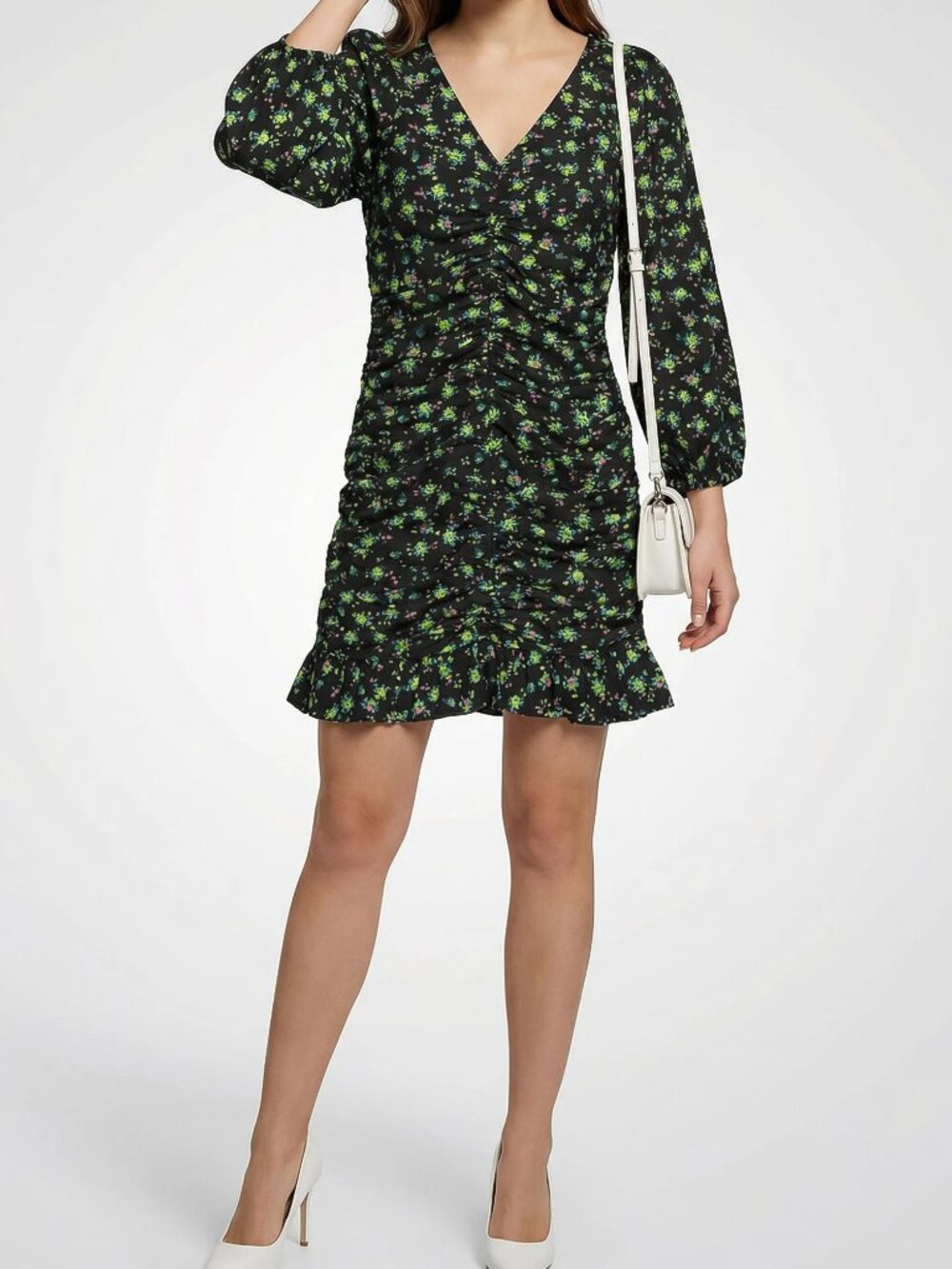 Sandro Women Floral Print Mini Dress, Multicolor Size 36 FR/ US Small NWT $415